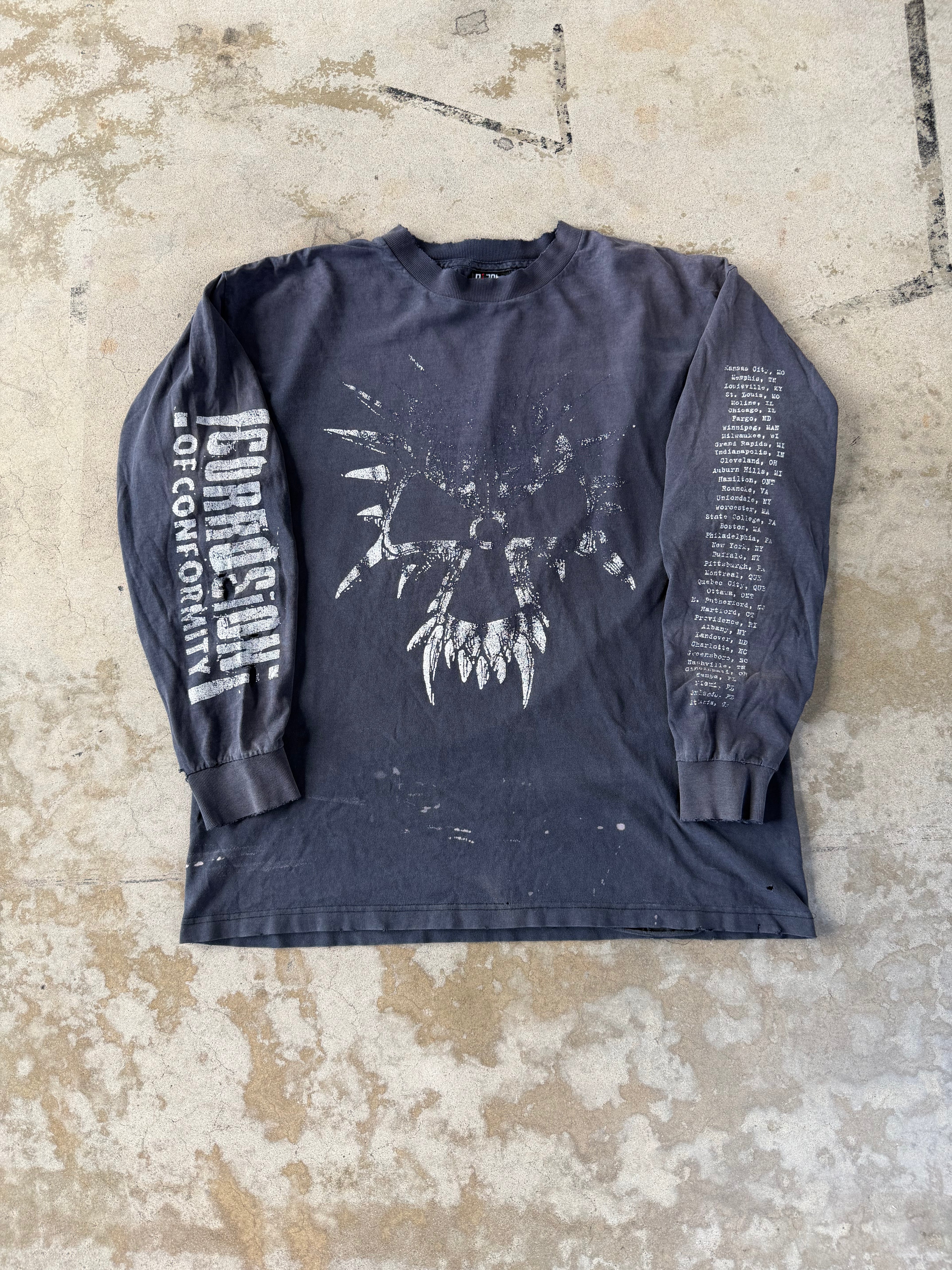 90s Faded/Thrashed Corrosion Of Conformity Band Longsleeve | XL