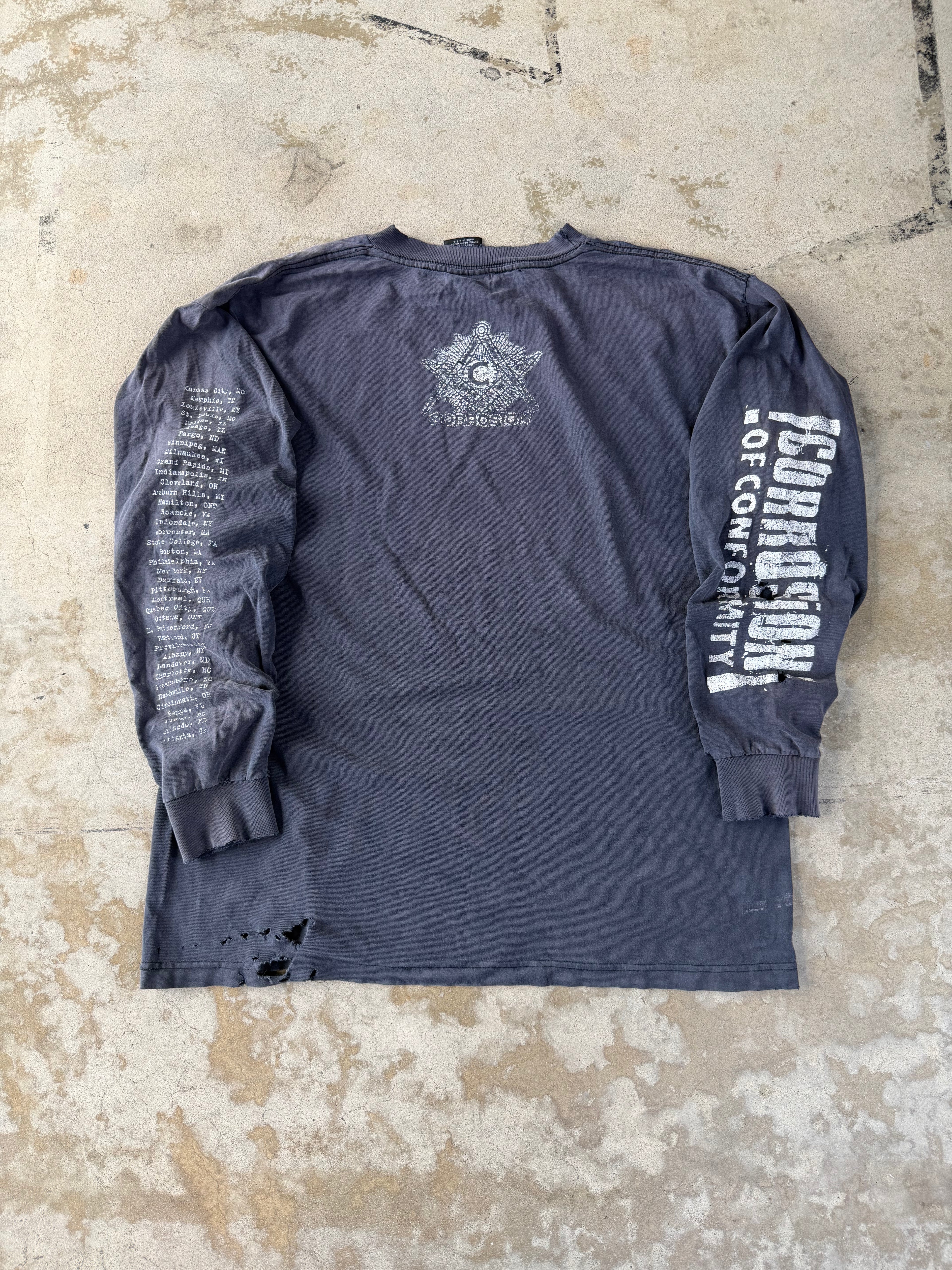 90s Faded/Thrashed Corrosion Of Conformity Band Longsleeve | XL