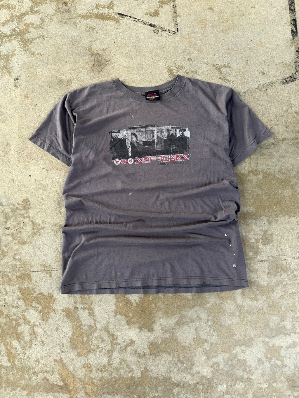 00s Faded Deftones Band Tee | L