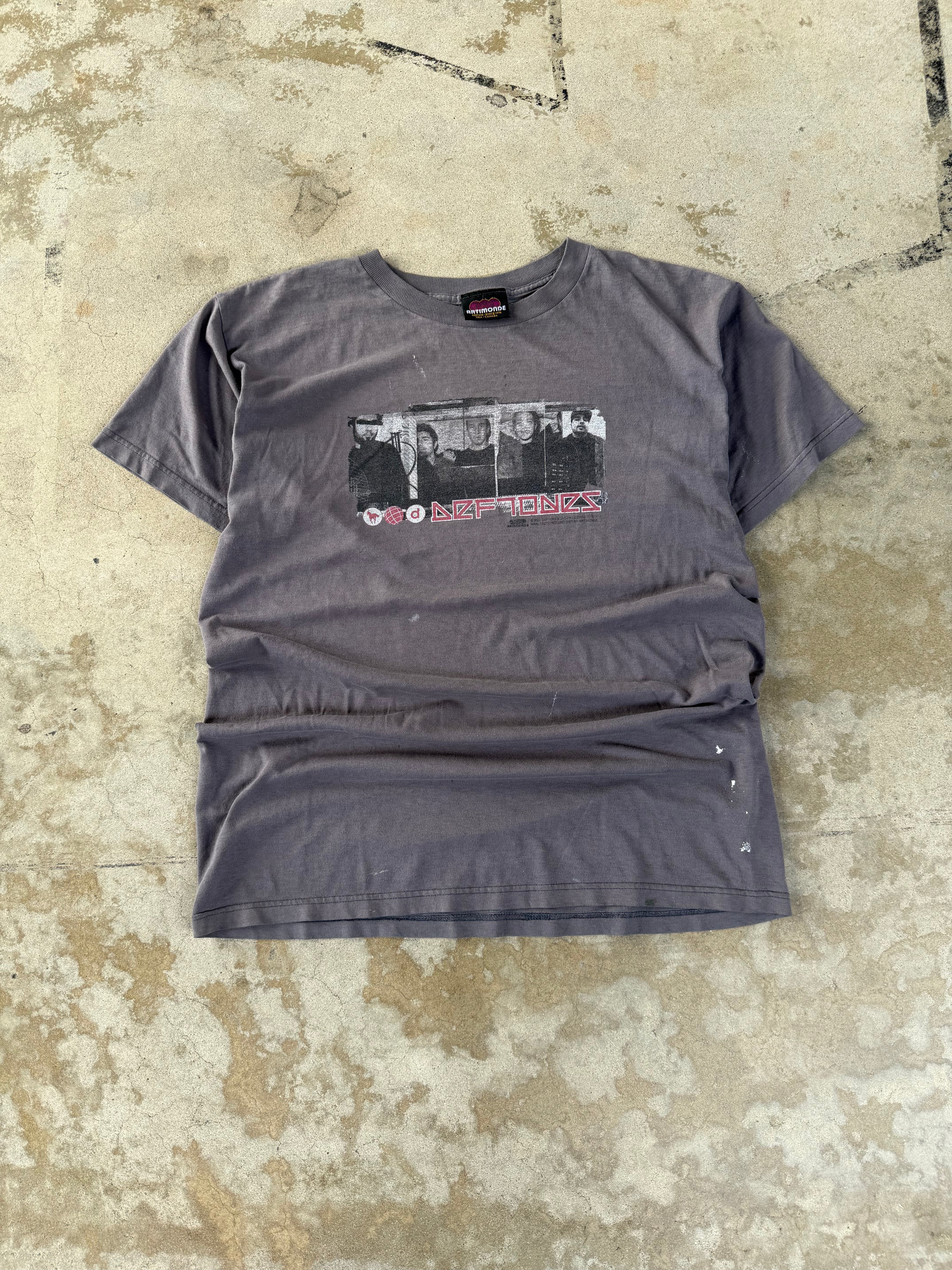00s Faded Deftones Band Tee | L
