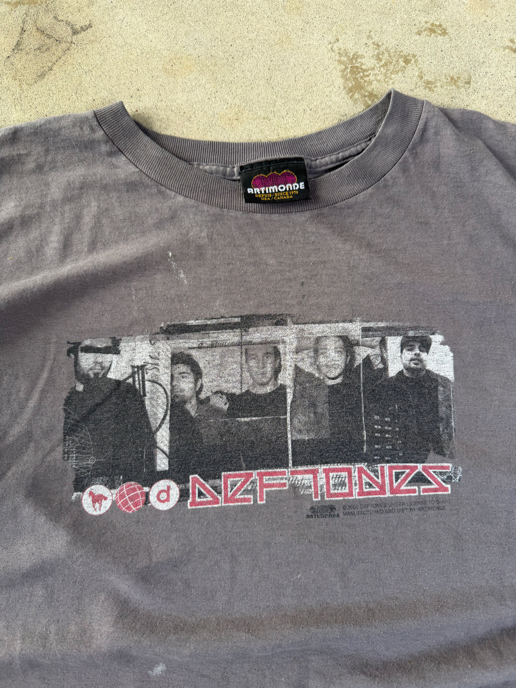 00s Faded Deftones Band Tee | L