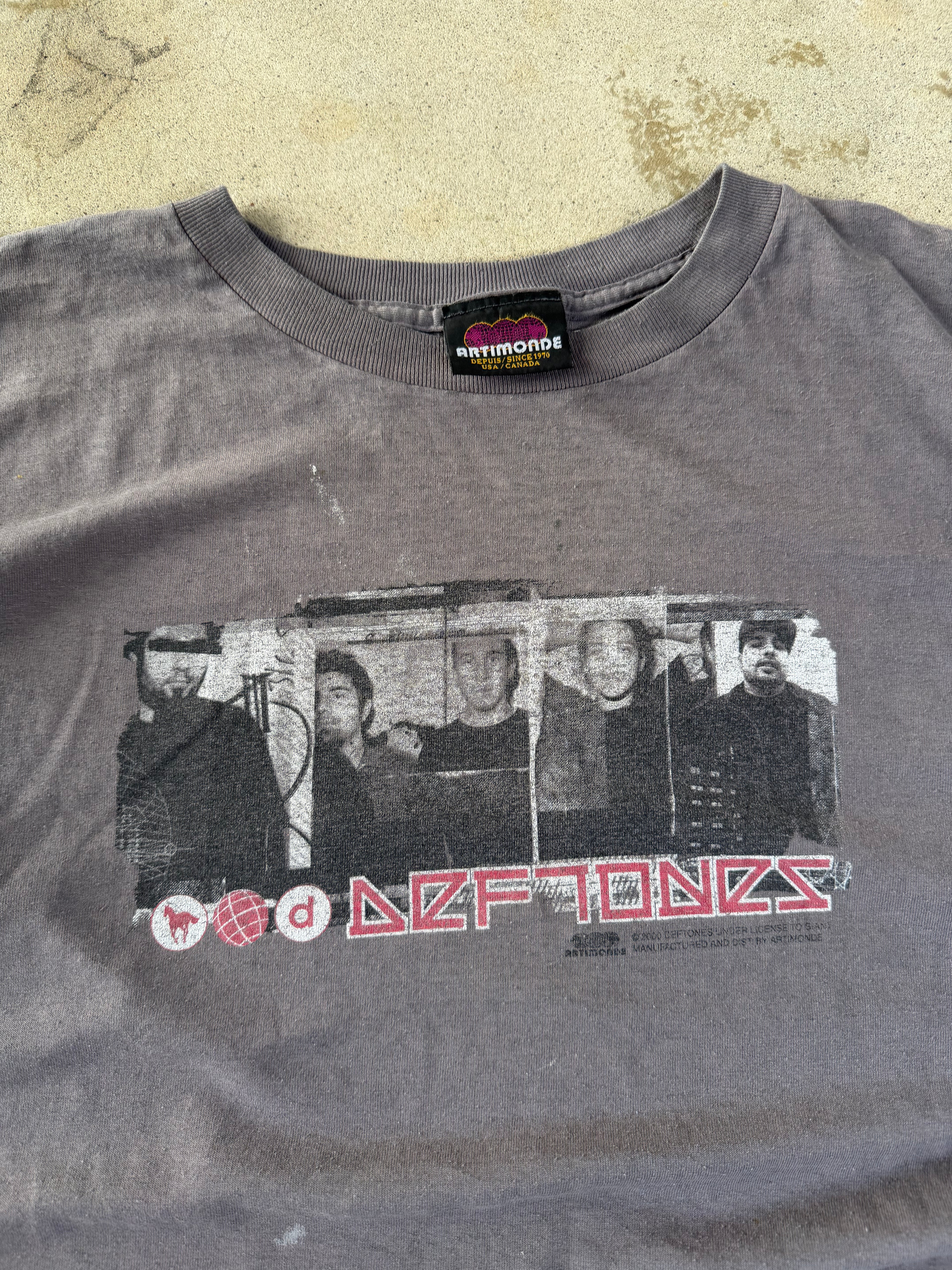 00s Faded Deftones Band Tee | L
