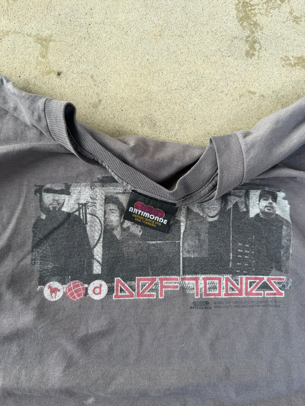 00s Faded Deftones Band Tee | L