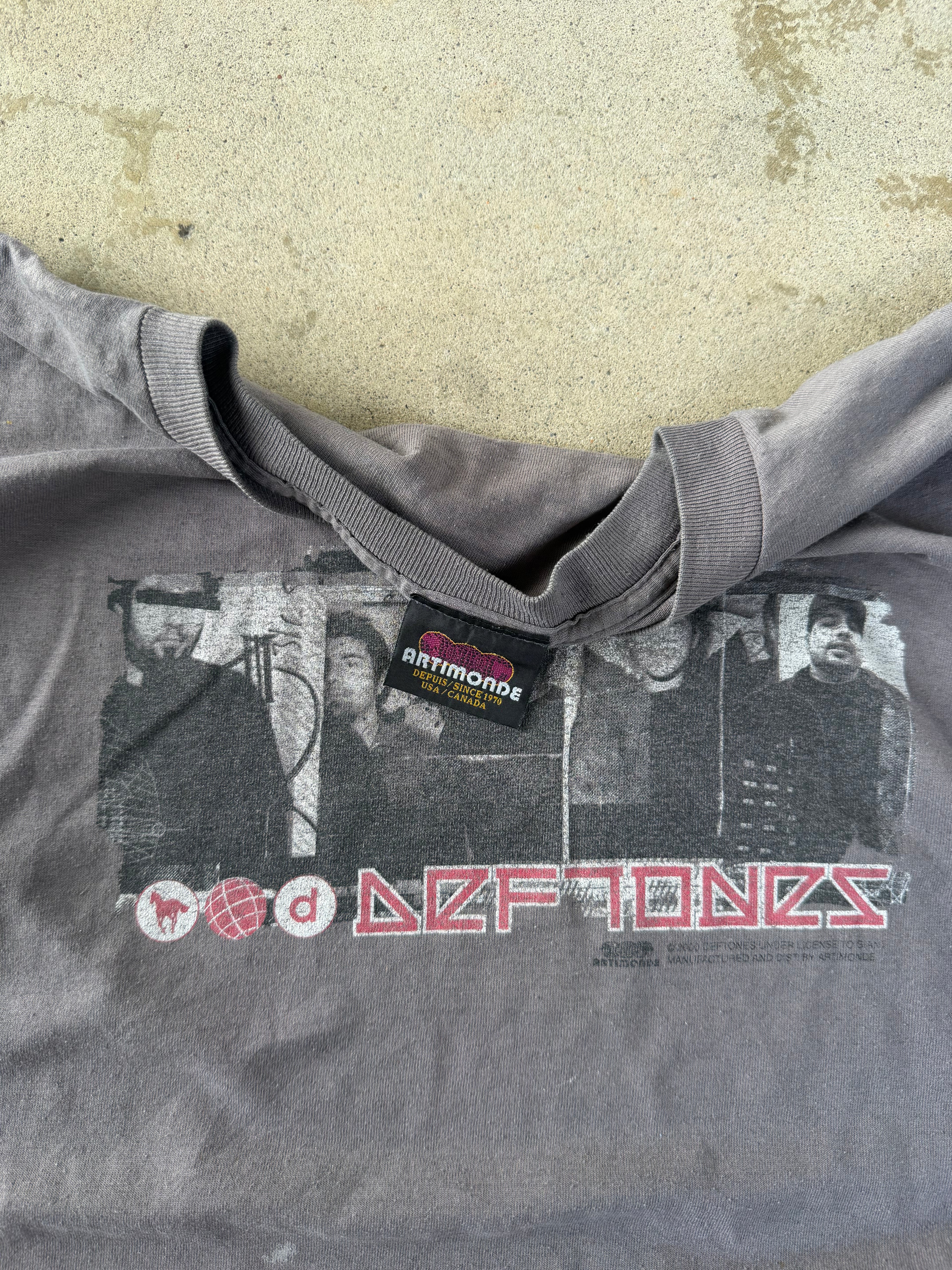 00s Faded Deftones Band Tee | L