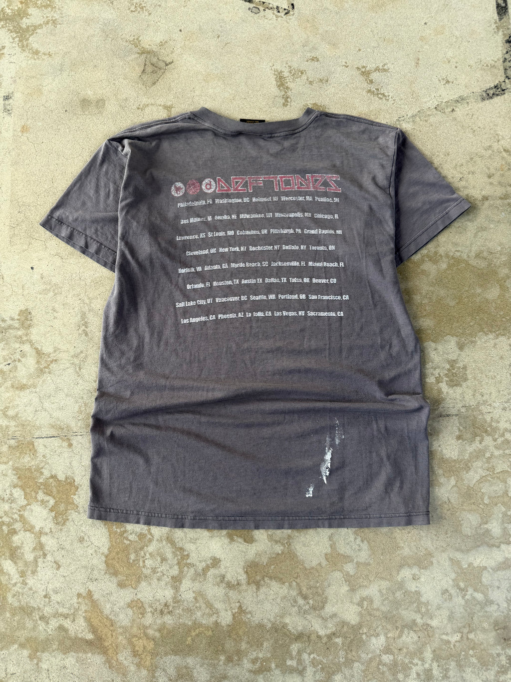 00s Faded Deftones Band Tee | L