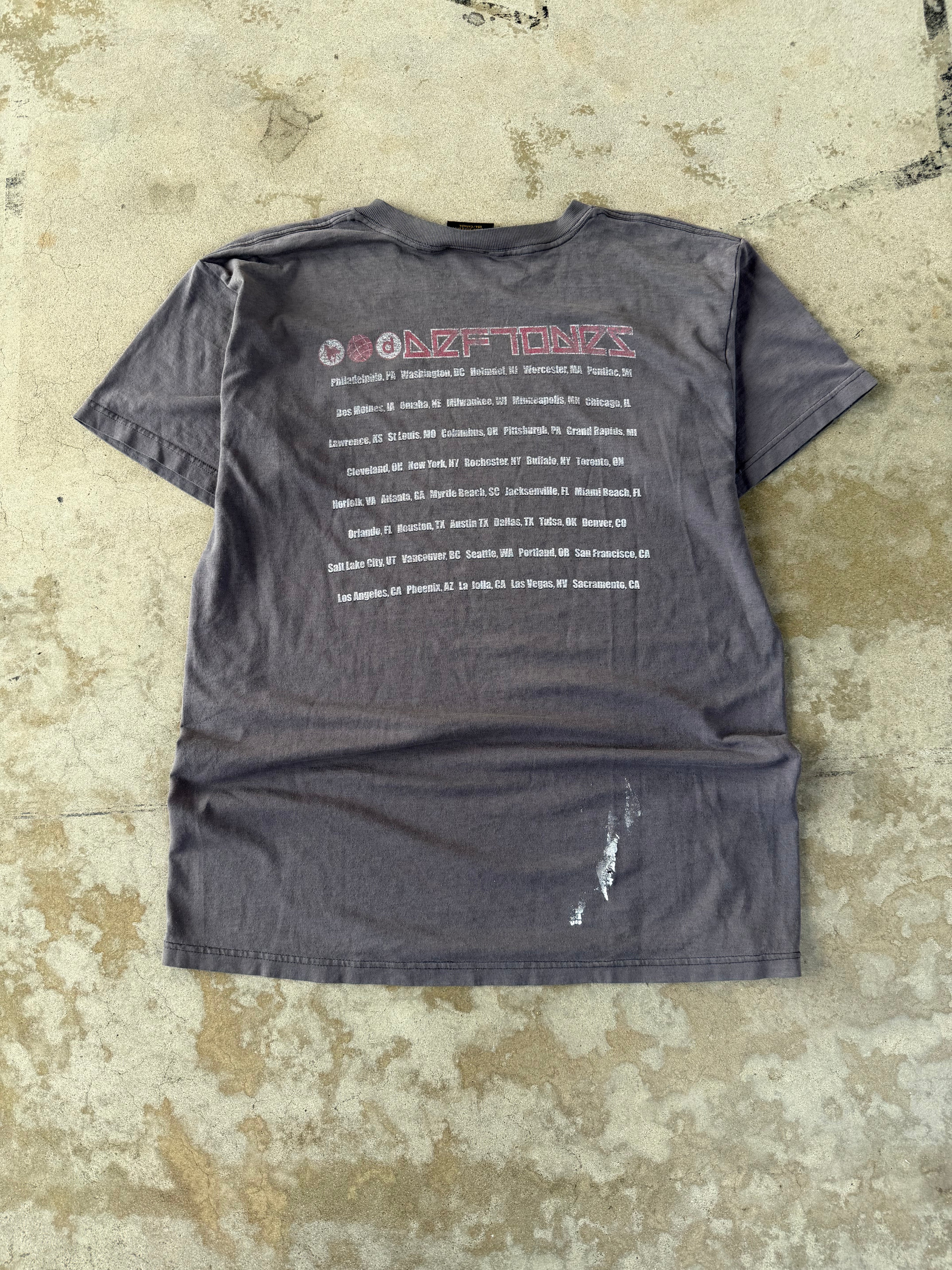 00s Faded Deftones Band Tee | L
