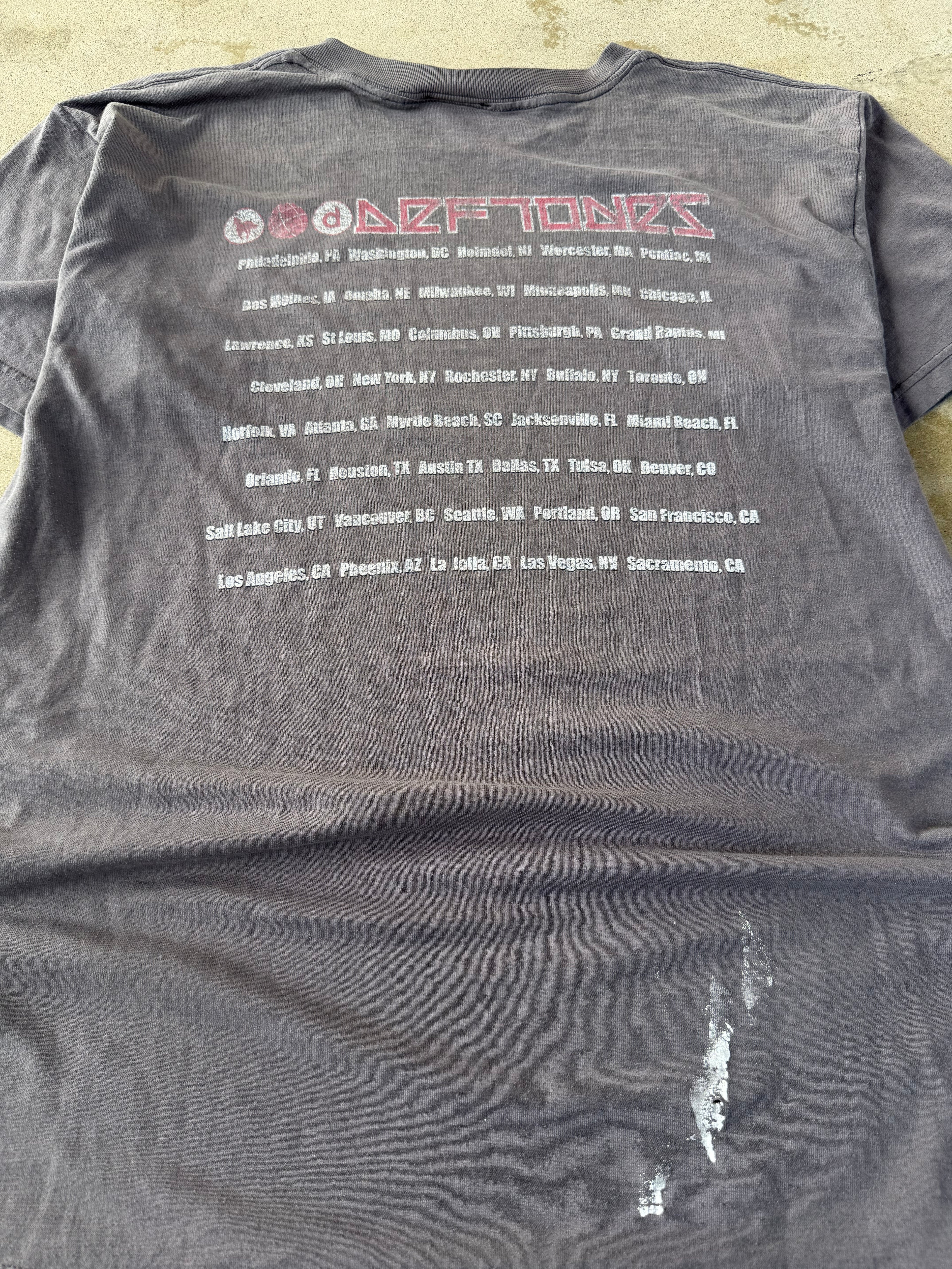 00s Faded Deftones Band Tee | L