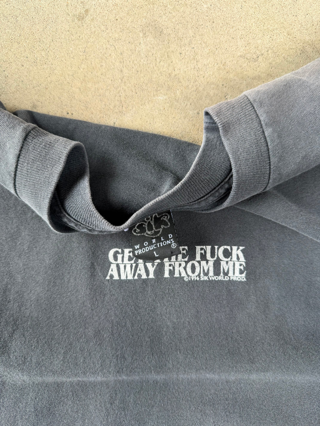 90s Faded "Get The Fuck Away From Me" Tee | L