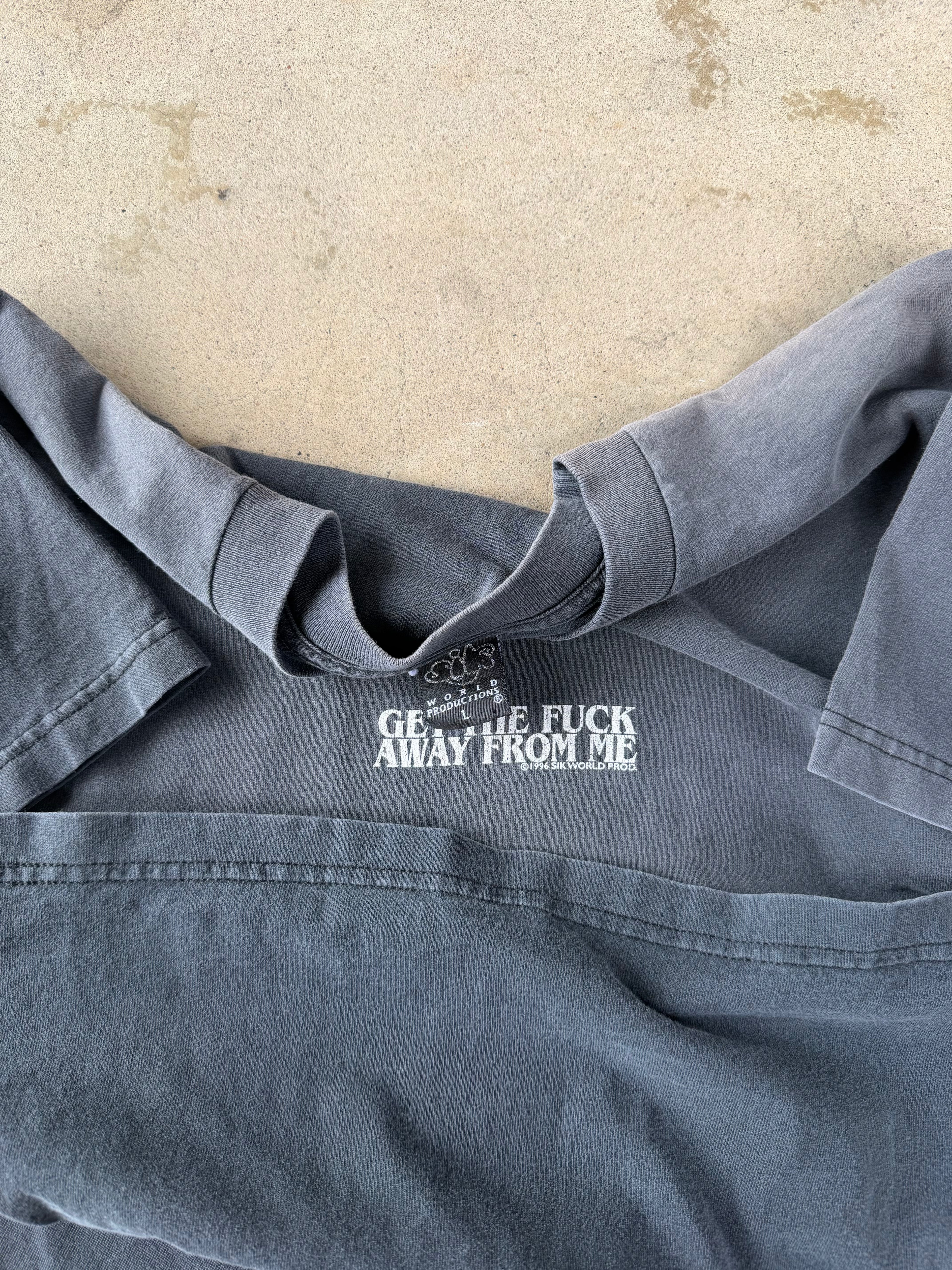 90s Faded "Get The Fuck Away From Me" Tee | L