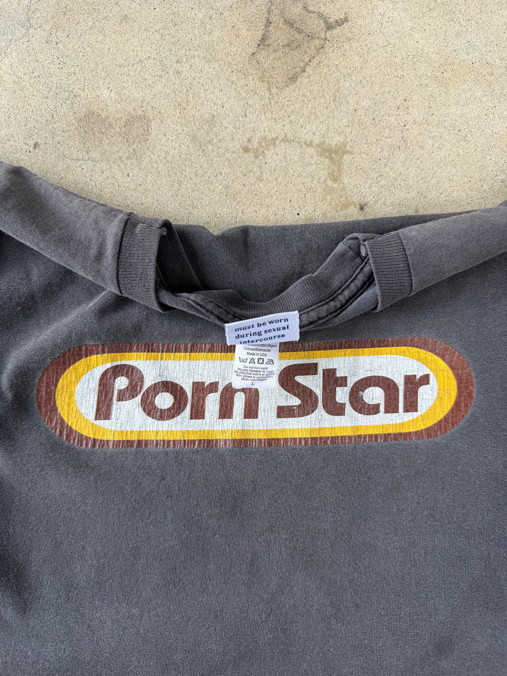 90s Faded Porn Star Skate Tee | L