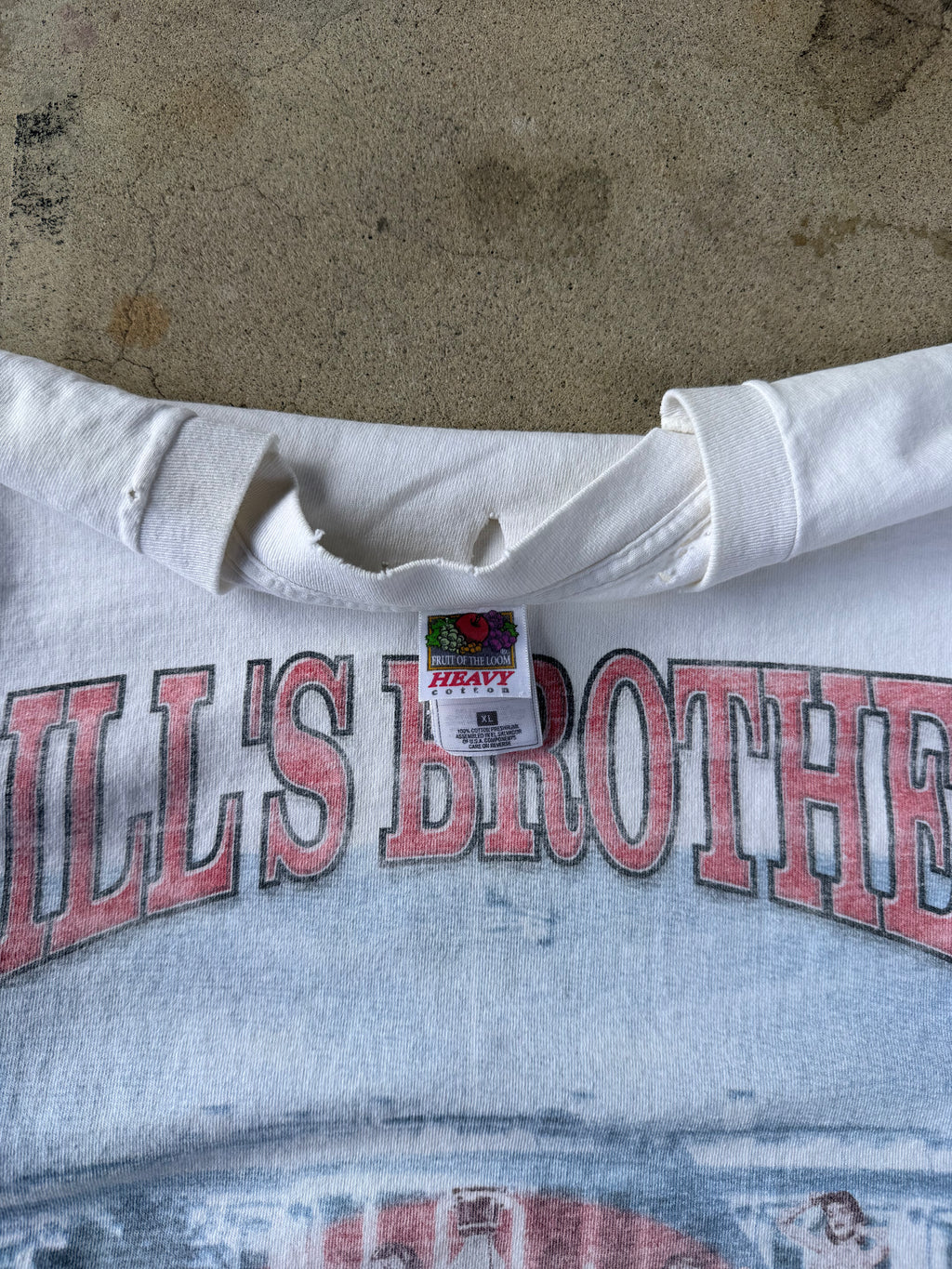 00s Faded/Cropped "Bills Brothel" Tee | XL