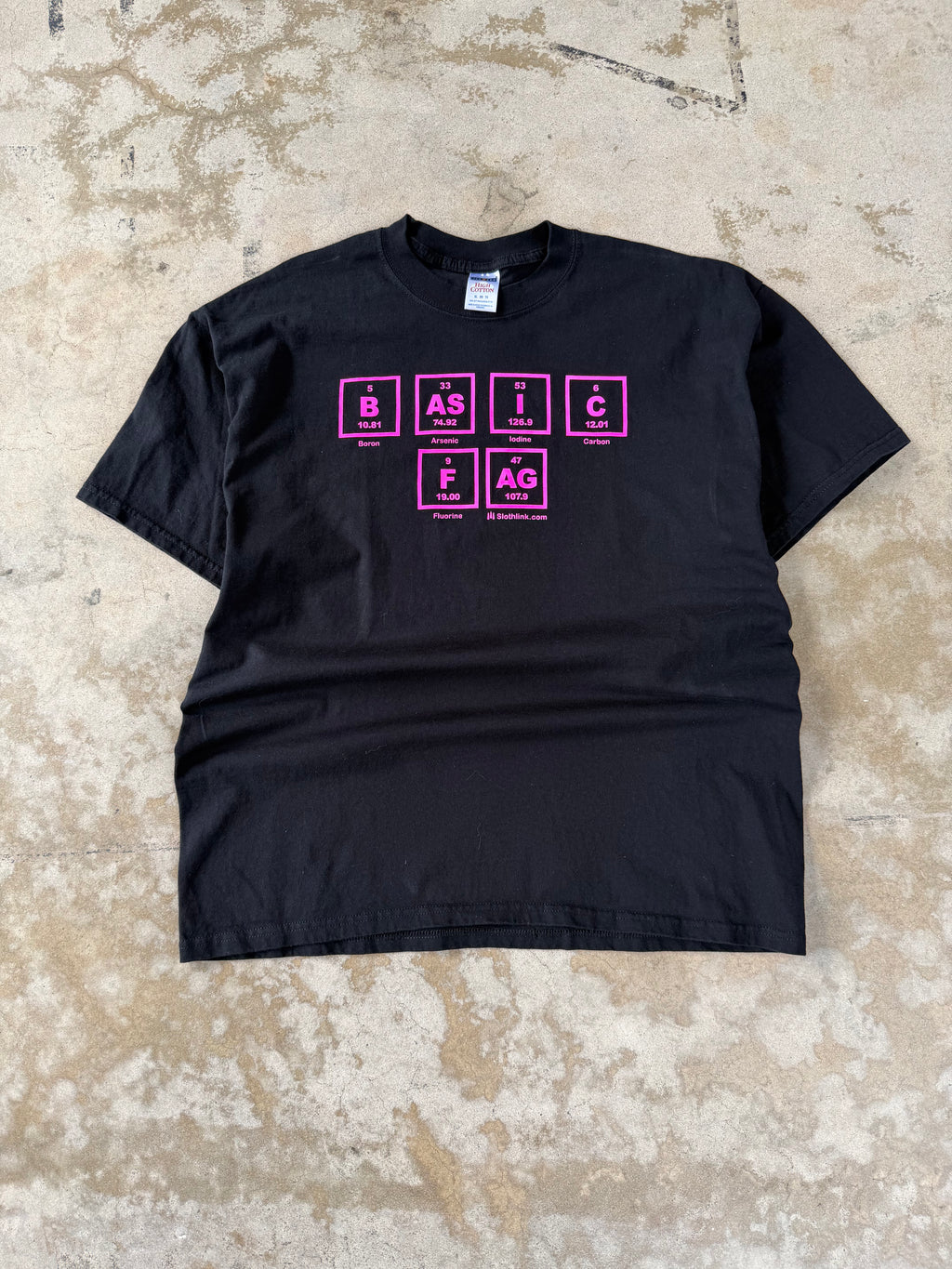 00s Chemistry Elements "Basic F*g" Tee | XL