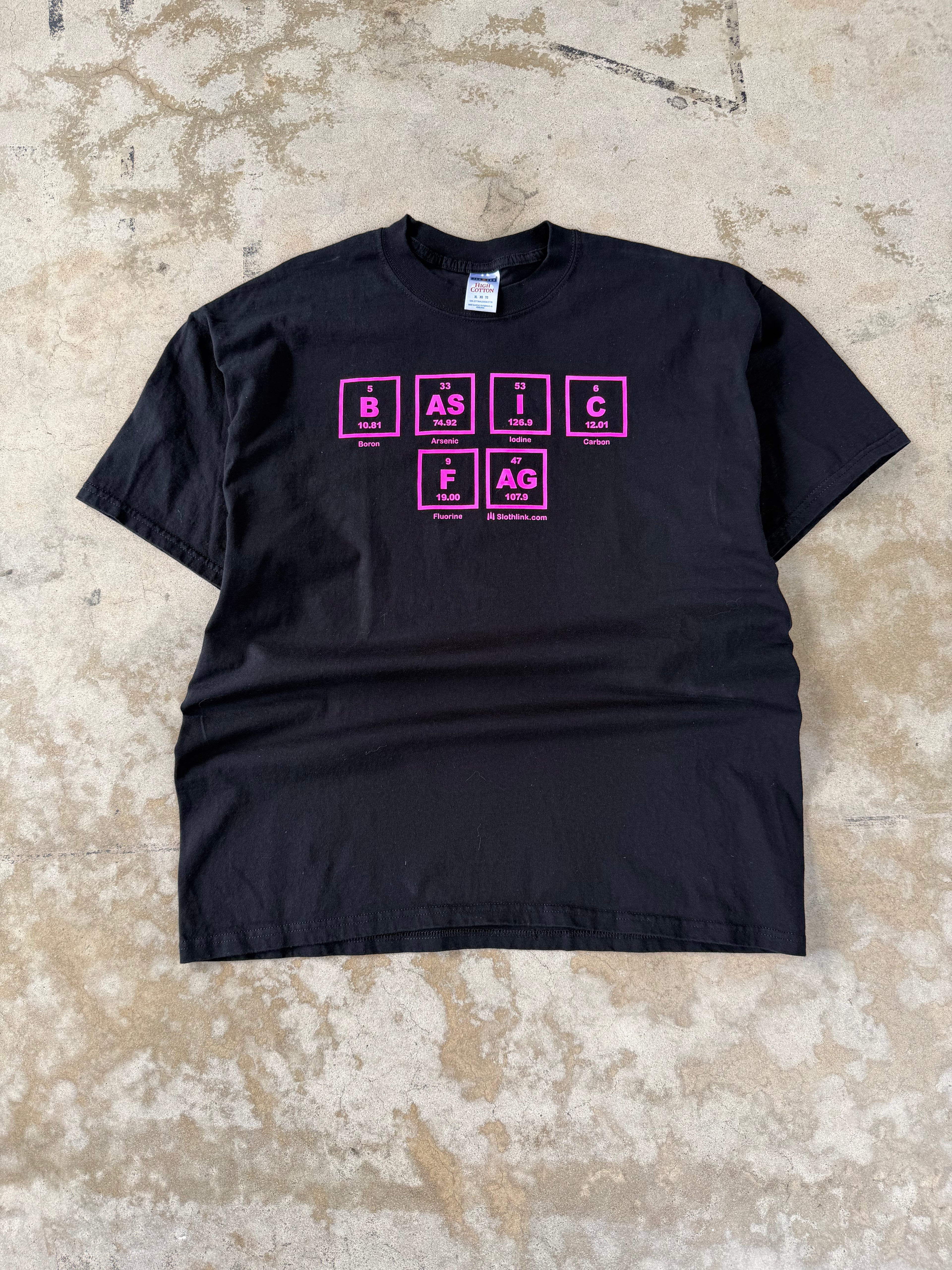 00s Chemistry Elements "Basic F*g" Tee | XL