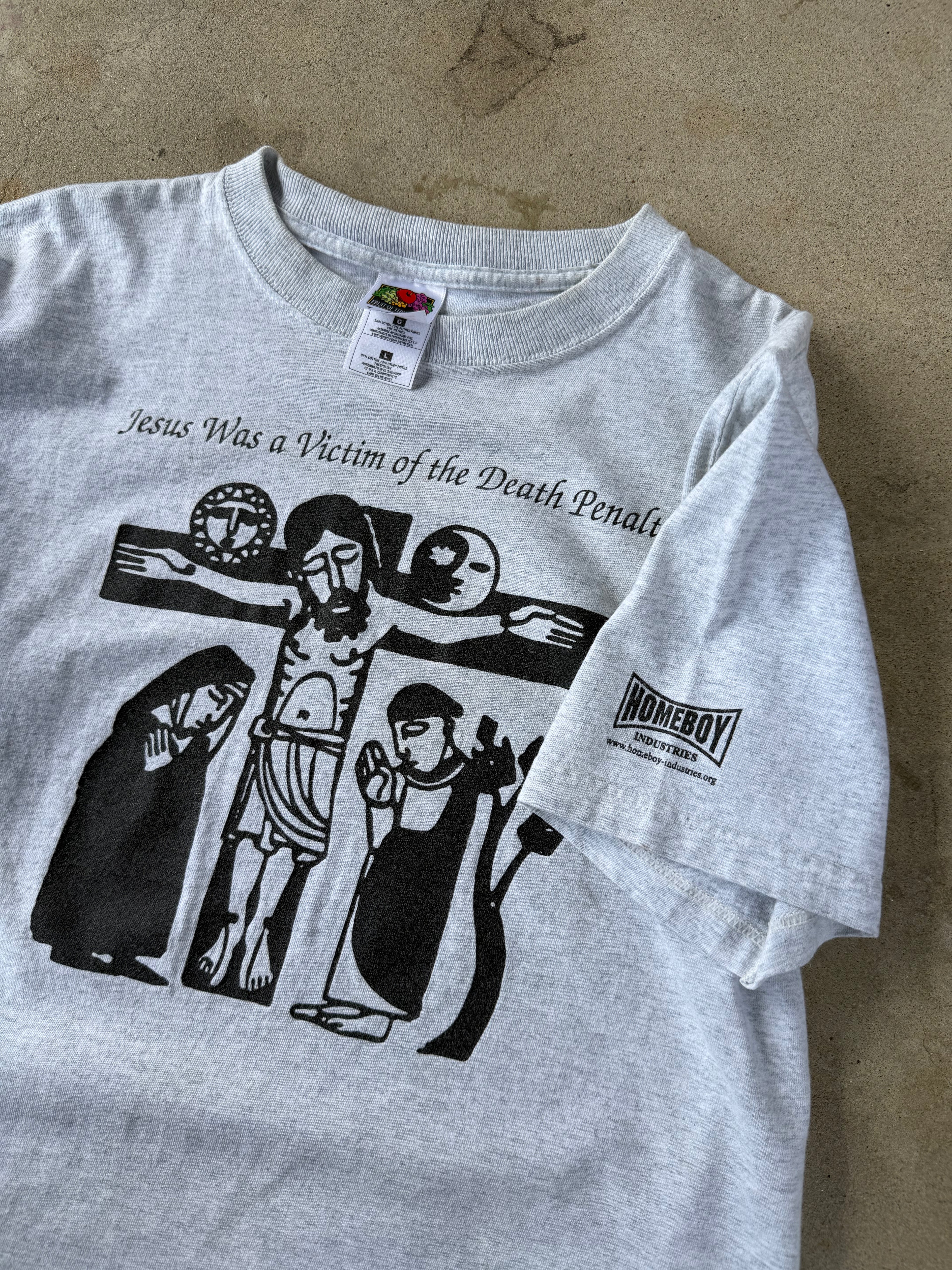 00's "Jesus Was A Victim Of The Death Penalty" Tee | L