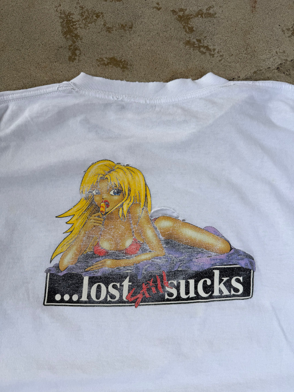 90s Distressed Lost Skateboards “Lost Still Sucks” | XL
