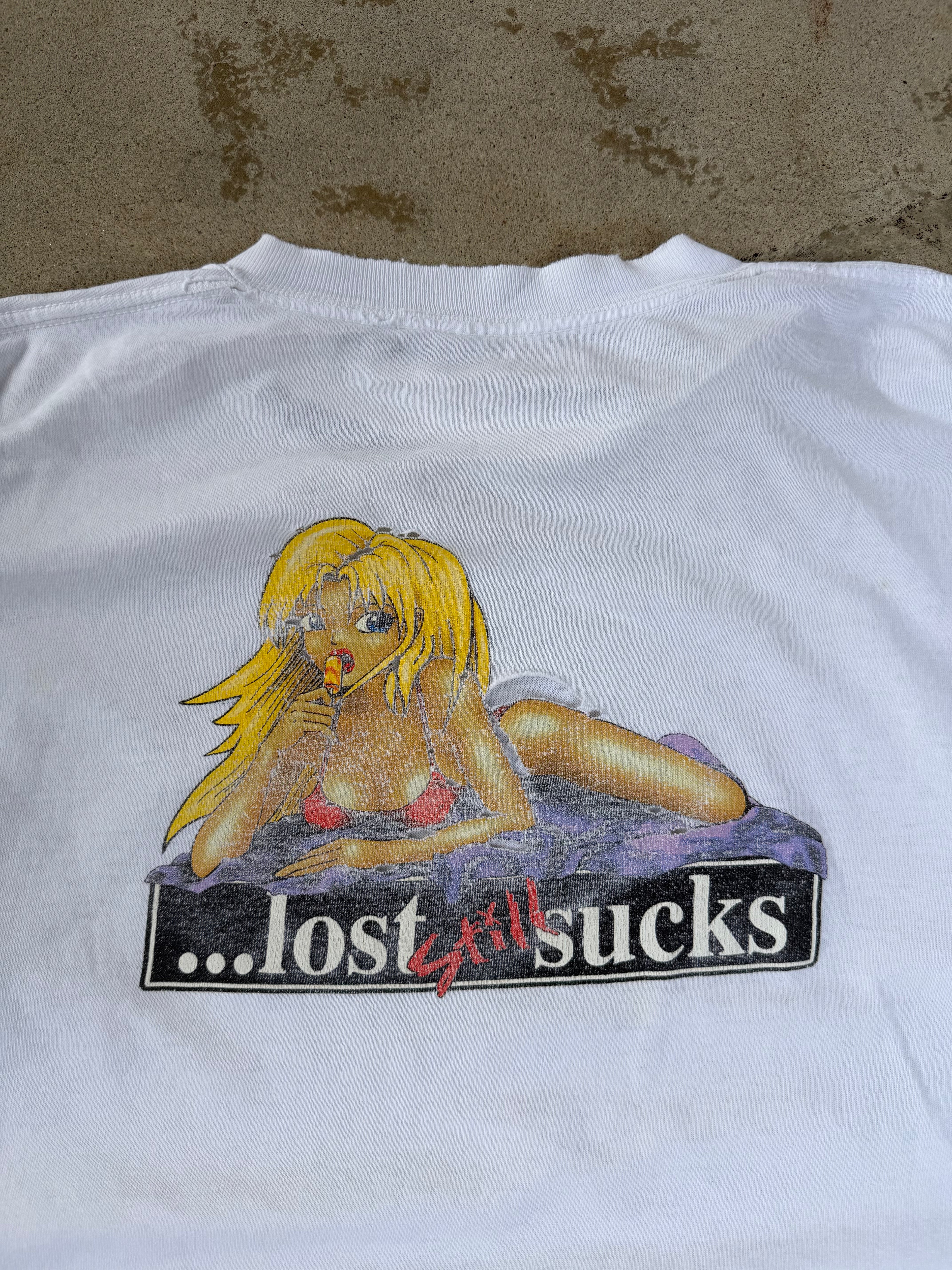 90s Distressed Lost Skateboards “Lost Still Sucks” | XL